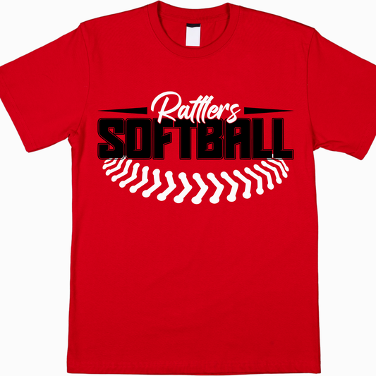 Rattlers in Black with White Seams Logo