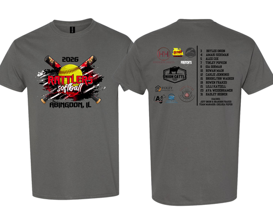 2026 Rattlers Design with Sponsor and Roster